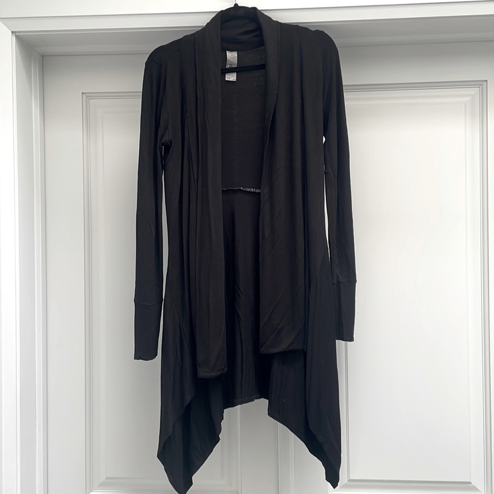 S-TWELVE Long Open Cardigan Duster
Soft Jersey - Black